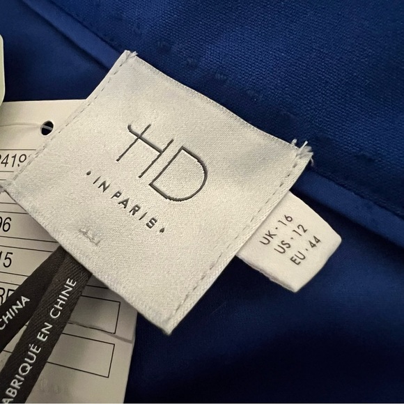 Anthropologie HD In Paris Blue Ruffle Ruched Skirt Size 12 New - Picture 9 of 9